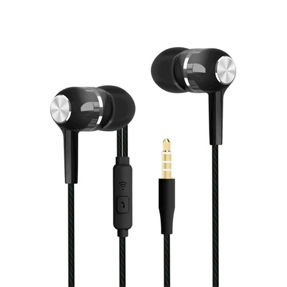 Wired Earbuds under $5! Yannianjz Wired In-Ear Headphones with Microphone, Heavy Bass Noise Isolating Earbuds, 3.5mm Jack for Smartphone, MP3 Player, and Computer