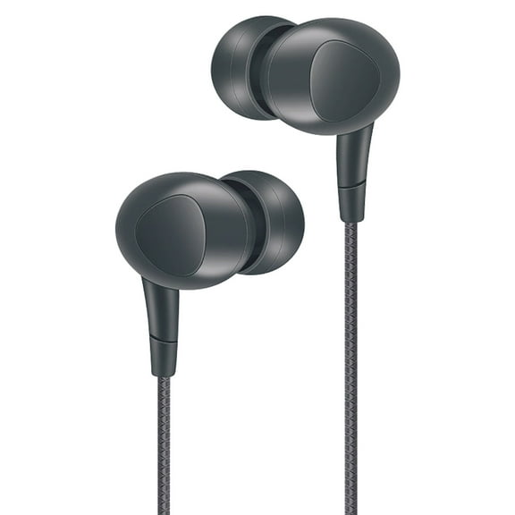 Wired Earbuds -Clear with Shock Absorption with Anti-Scratch Coating Deep Bass Stereo Earbuds Next Level Convenience Black Smart Quantum Model Essential Neon Edition Black