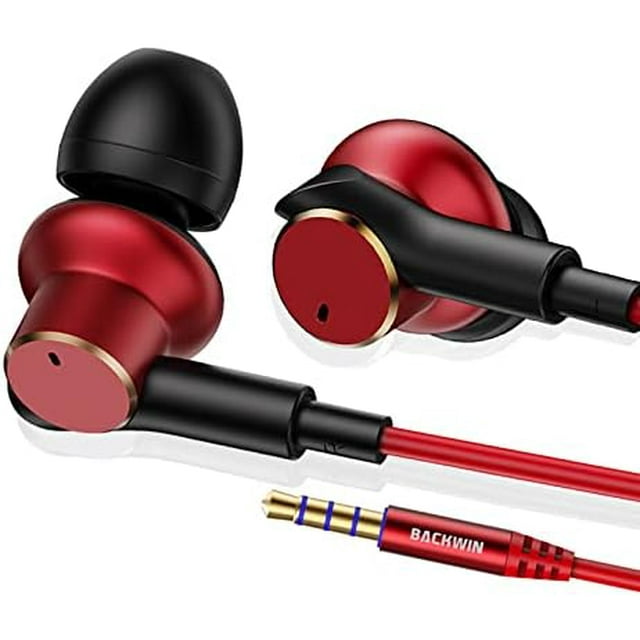 Wired Earbuds DualDrive Iron Ring inEar Headphones with mic HiRes