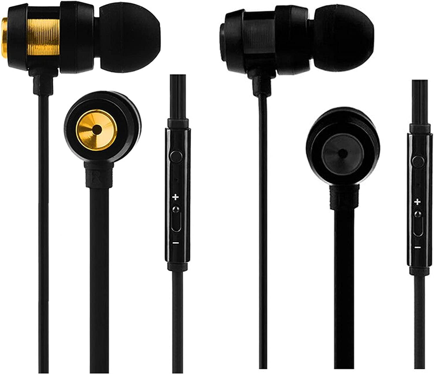 Wired Earbuds Headphones with 2 Pack Ear Buds Earphones Volume Control