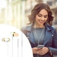 thumbnail image 1 of Wired Earbuds With Microphone Noise Isolating In-Ear Headphones High Definition Stereo Sound Compatible Most 3.5mm Devices Lightweight Ergonomic Design Multi-Function Button Durable Kink-Free Cable, 1 of 4