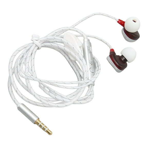 Wired Earbuds Tangle Proof Cable In Ear Wired Earphones with Microphone for Laptop PC Phone MP3 Player 3.5mm Plug Silver
