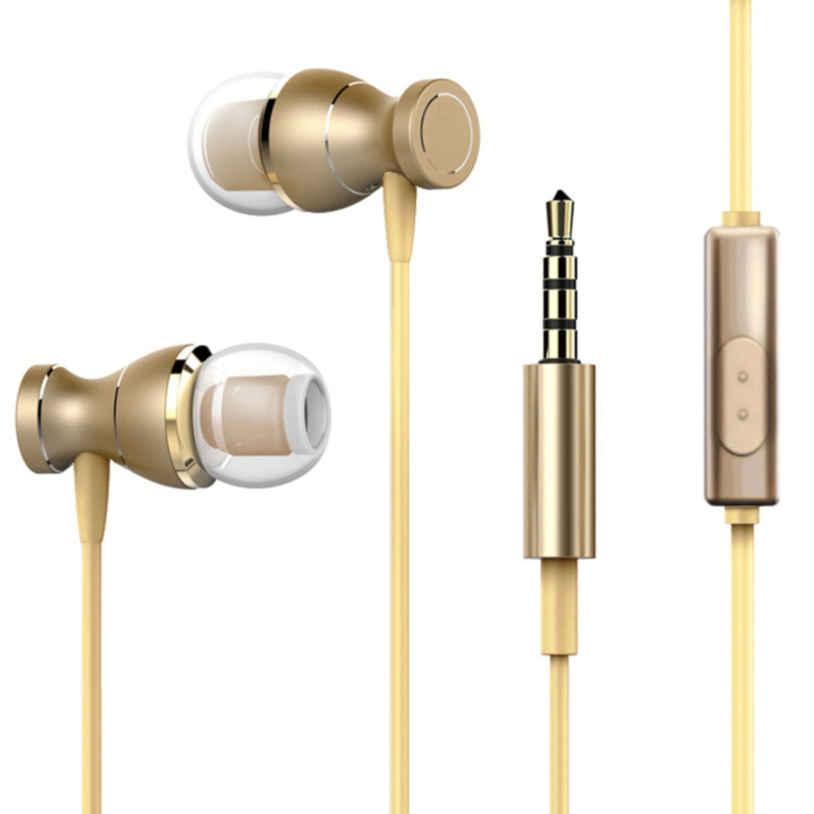 Wired Earbuds With Microphone In Ear Headphones Subwoofer Metal Game