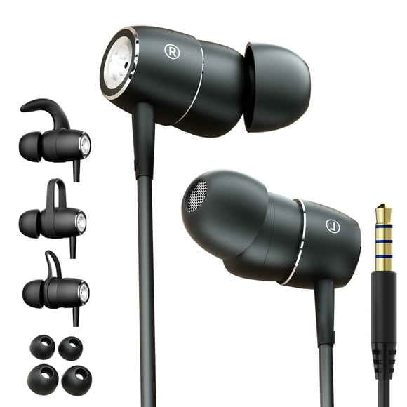 In ear wired earbuds,Heavy bass 3.5mm plug headphones wire with mic,Dynamic subwoofer Noise isolation earphones wire,HD stereo immersive listening