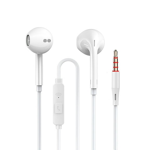 Wired Earbuds in-Ear Earphones,Build-in Microphone Noise Isolating Headphones,3.5mm Jack 3.6ft Long Cord Ear Buds,HD Bass Audio, for Smartphones/Laptop/Computer Etc-White