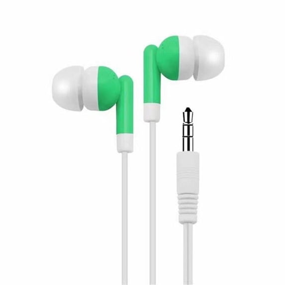 Wired Earbuds in-Ear Headphones, Noise Cancelling Earphones with HD Stereo Sound, Lightweight Portable Noise Isolation Corded 3.5mm Jack Ear Buds for Most Computer, Laptop, 1Pc(Green,2.7x1")