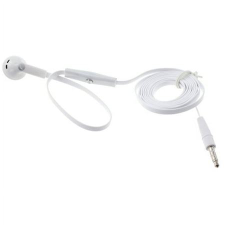 Wired Earphone Mono Headset for Galaxy Tab A7 10.4 (2020) Tablets - Single Earbud 3.5mm Headphone Flat White for Samsung Galaxy Tab A7 10.4 (2020)