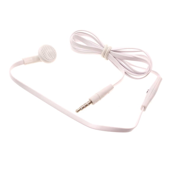 Wired Earphone Mono Headset for Jitterbug Smart3 Phone - Single Earbud 3.5mm Headphone Flat White X9V Compatible With Lively Jitterbug Smart 3 Model