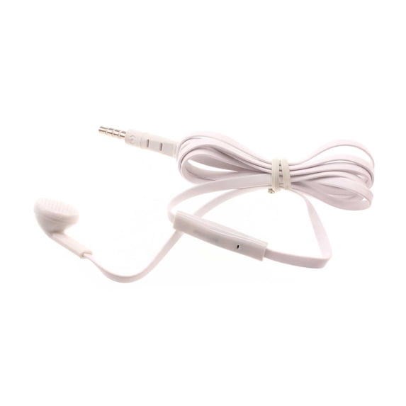 Wired Earphone Mono Headset for Nokia G100/G300/G310 5G - Single Earbud 3.5mm Headphone Flat White