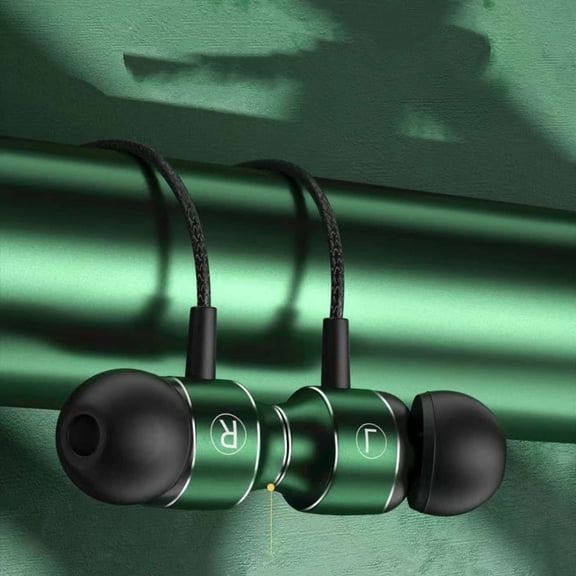 Wired Earphone Type-C Audio Headset Smartphone Calling Gear High Quality Sound Player Ergonomic Wearing Accessory Daily Multimedia Listening Supply ,Green - 1.2M