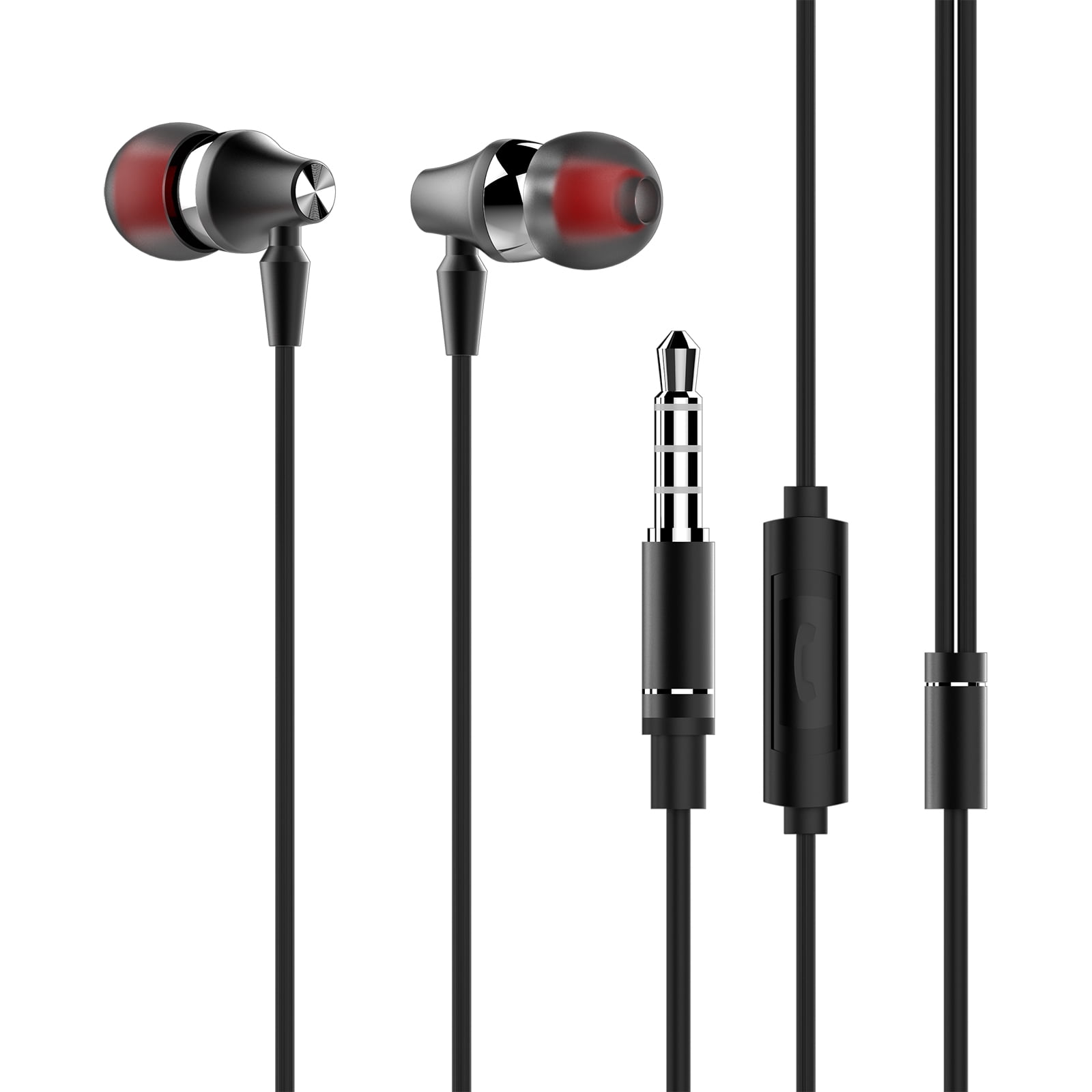 Wired Earphones Compatible With Motorola Moto G Play (2021,2023,2024,2026) - Hi-Fi Sound Headphones Handsfree Mic Headset Metal Earbuds