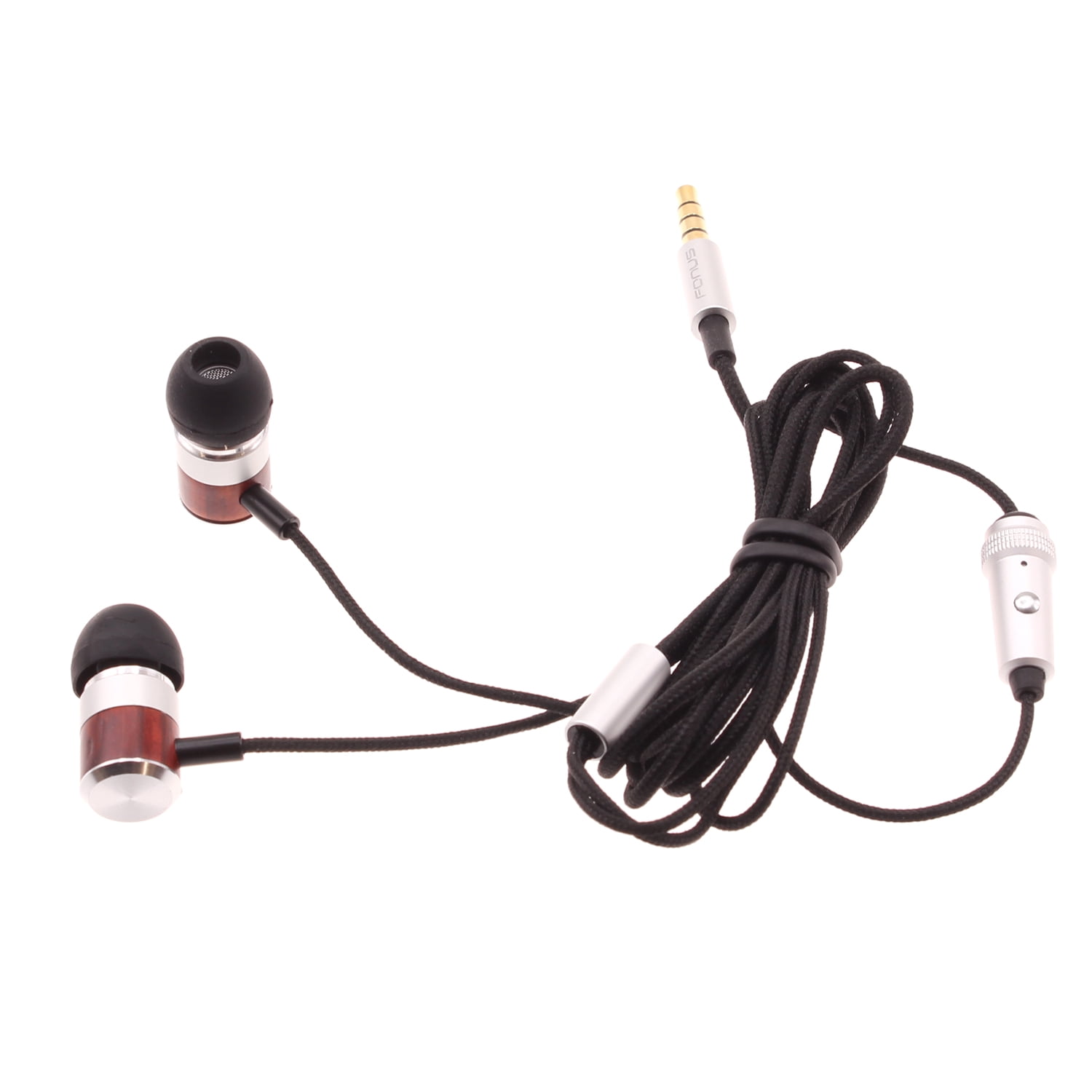 Wired Earphones Hi-Fi Sound for Motorola Moto G 5G (2022)/Moto G 5G (2023)/Moto 5G (2024)/Moto 5G (2025) - Headphones Handsfree Mic Headset Wooden Earbuds In-ear Earpieces Microphone