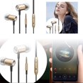 Wired Earphones With Metal Heavy In Ear Design Remote Control For Sound