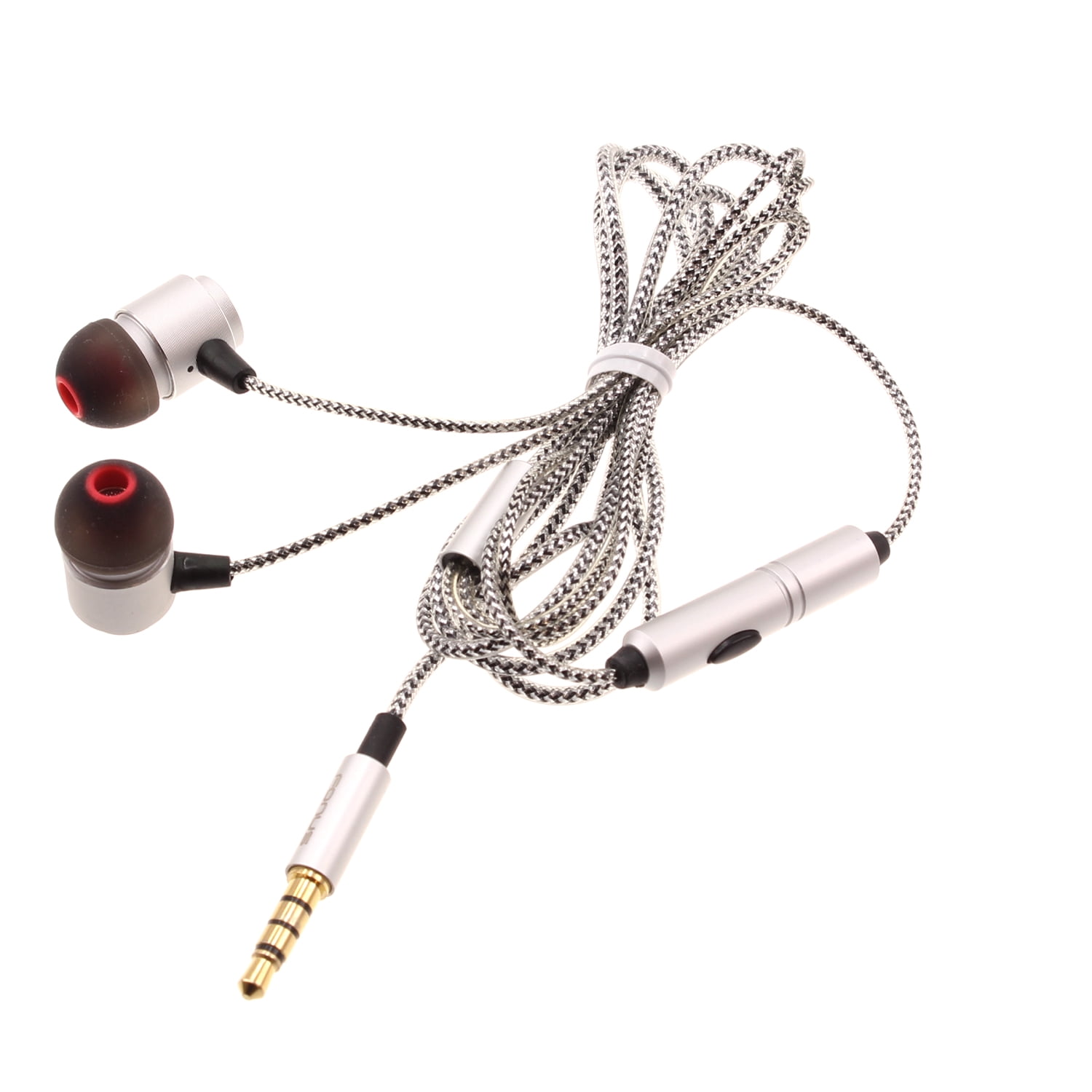 Wired Earphones for Motorola Moto Tab G62/Tab G70 - Hi-Fi Sound Headphones Handsfree Mic Headset Metal Earbuds In-ear Earpieces Microphone