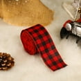 thumbnail image 1 of Wired Edge Ribbons,2 Inches Black Red Plaid Ribbon and Black White Buffalo Plaid Ribbon for DIY Gift Wrapping, Wedding Crafts Decoratio, 1 of 6