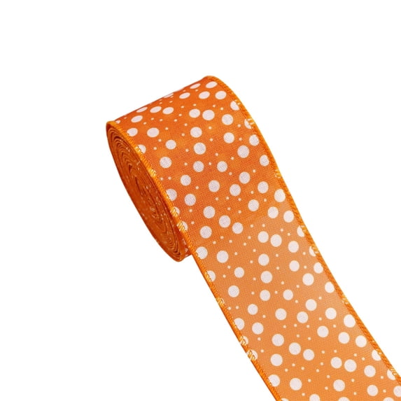 Wired Fall Ribbon for Wreaths and Gift Wrapping - 5 Yards Decorative Ribbon for Harvest Decor and Seasonal Crafts