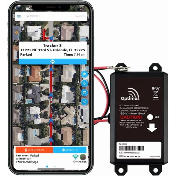 Wired GPS Tracker for Vehicles - Easy Install, Low Cost Plans | Easy Installation on Car's Battery - Low Cost Subscription Plan Options