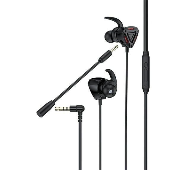 Wired Gaming Earbuds - 3.5mm Stereo In-Ear Headset With Noise Cancelling Microphone, For PC Game Console And Mobile, Portable Sweatproof Design For Clear Chat