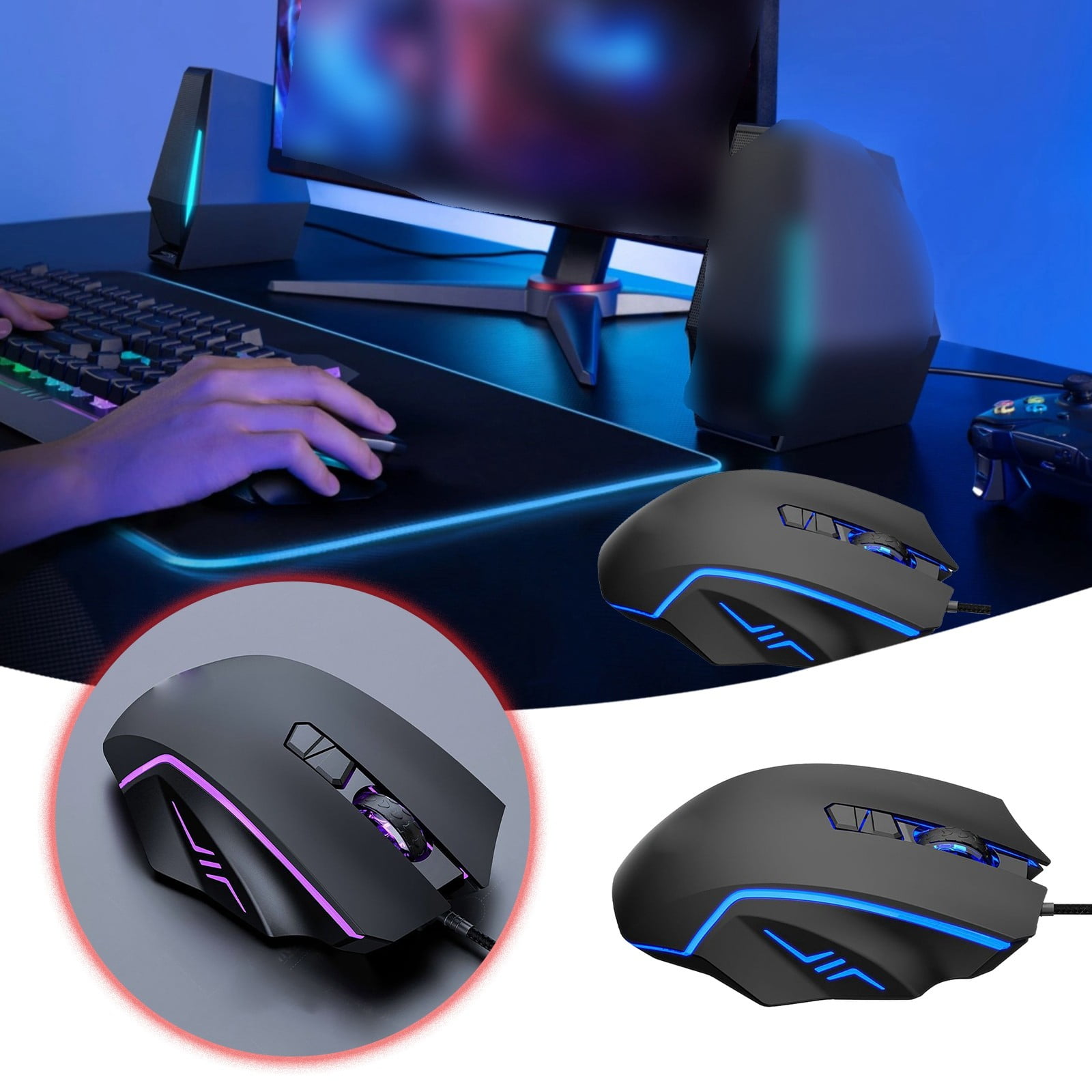 Wired Gaming For Desktop And Laptop USB Optical With LED Backlight For ...