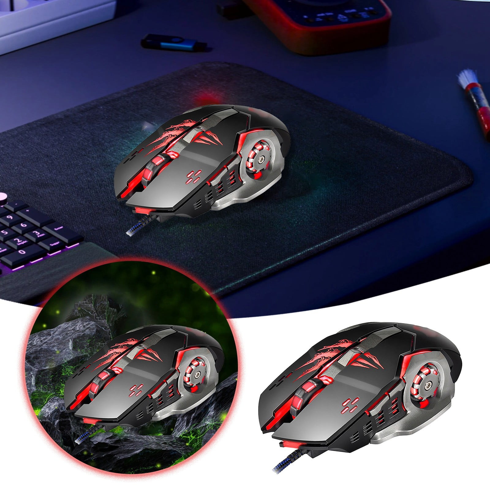 Wired Gaming For Desktop And Laptop USB Optical With LED Backlight For ...