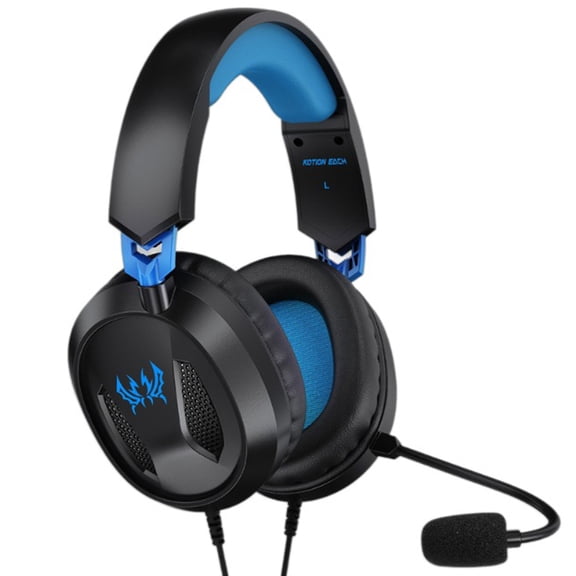 Wired Gaming Headset with Noise Canceling Microphone, LED Gaming Headphones, Surround Sound Over Ear Headphones for PS5 PS4 Xbox PC Laptop