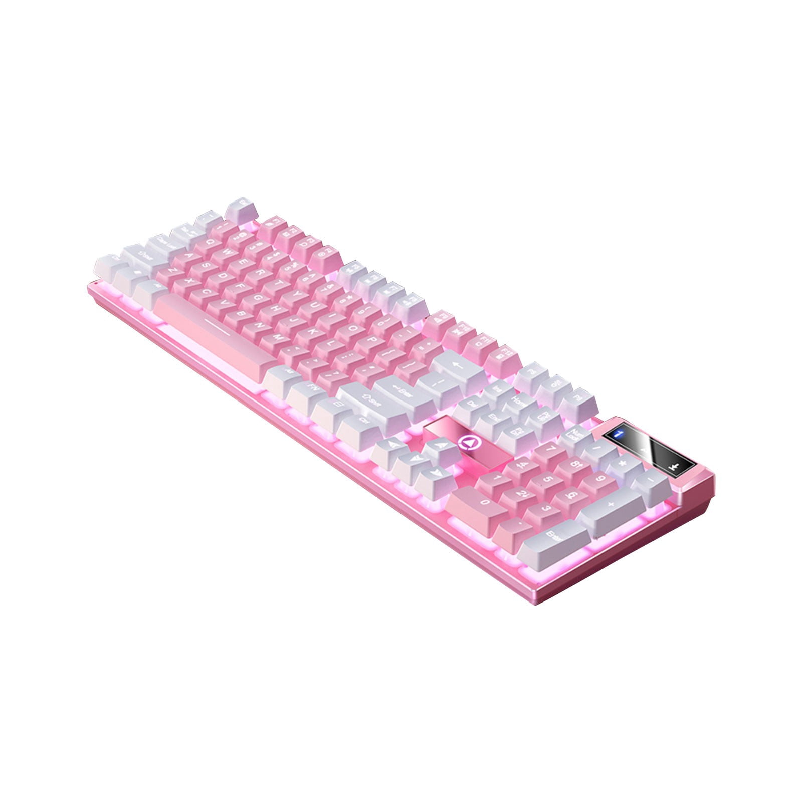 Wired Gaming Keyboard 104-Key, Colorful RGB Backlit Computer Keyboard with Ergonomic Mechanical Feel, Waterproof USB PC Keyboards for Desktop PC Laptop Gaming and Office Use.