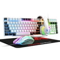 thumbnail image 1 of Wired Gaming Keyboard and Mouse and Mouse pad and Gaming Headset,Rainbow LED Backlit Keyboard,Over Ear Headphone with Mic,Gaming Mice,Mouse Pad,for PC Gamers and Xbox and PS4(White/Black), 1 of 7