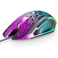 thumbnail image 1 of Wired Gaming ,    Mice with 7 LED Lights RGB Backlit, 6 Programmable Buttons, 4 Adjustable DPI for Laptop PC Gamer Desktop Chromebook  -Black, 1 of 6