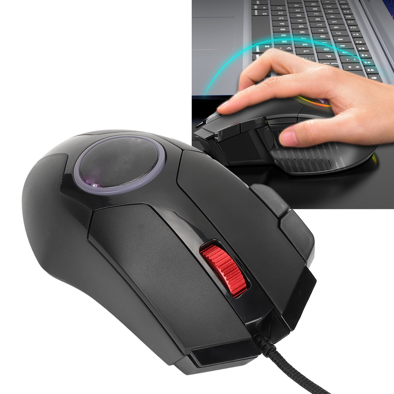 Wired Gaming Mouse, 6 Levels Regulable DPI Computer Mice RGB Backlit Ergonomic Mouse Multi