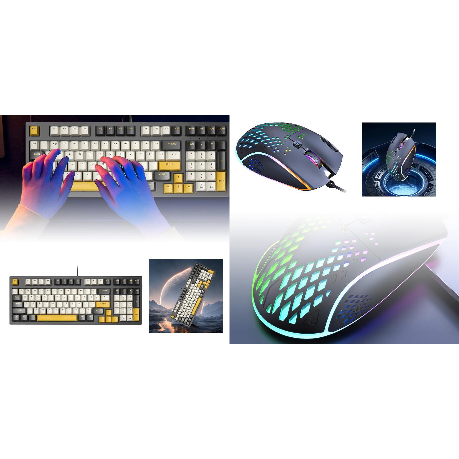 Wired Gaming Mouse Rechargeable For Windows, Mac Gamer Glowing Wired