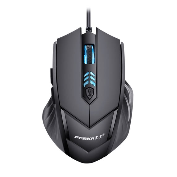 Wired Gaming Mouse Usb Plug and Play Silent Click Quiet Buttons Rgb Led Backlight Comfortable Grip 6 Programmable Buttons Adjustable Dpi Settings for Pc Laptop Desktop