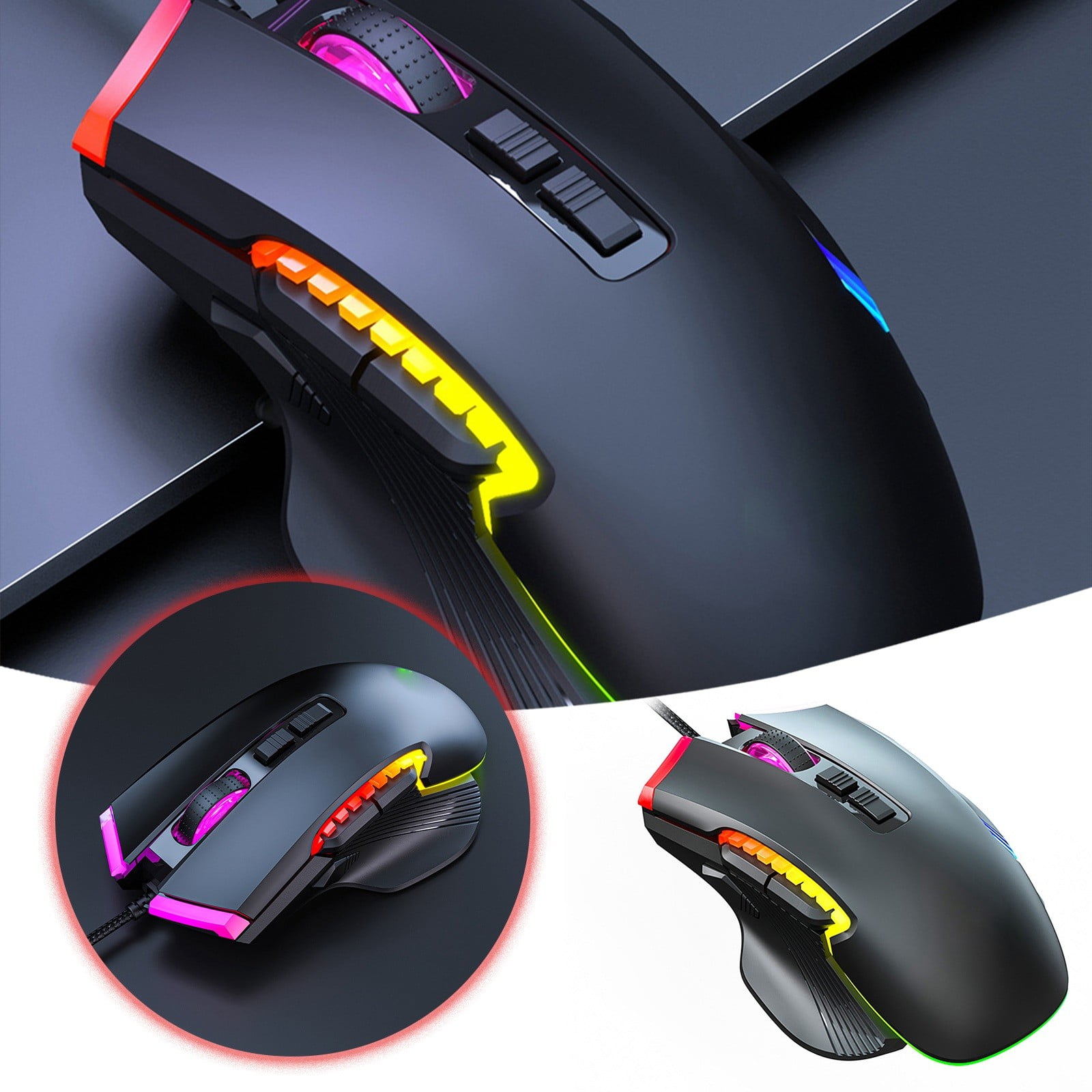 Wired Gaming RGB For Desktop And Laptop USB Optical With LED Backlight ...