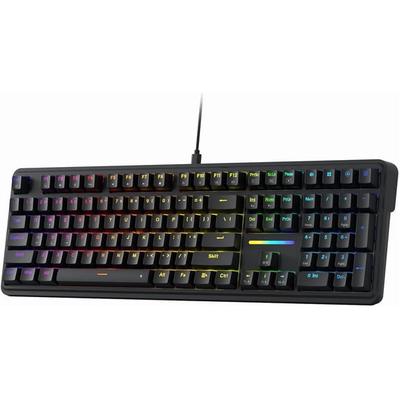 Wired Gasket RGB Mechanical Gaming Keyboard 108 Keys with Hot-Swappable Switches and 5-Layer Noise Dampening