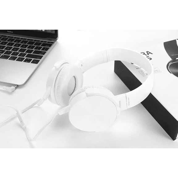 Wired Headphones Bass HiFi Over Ear Headset Earphoned Stereo Noise Cancelling