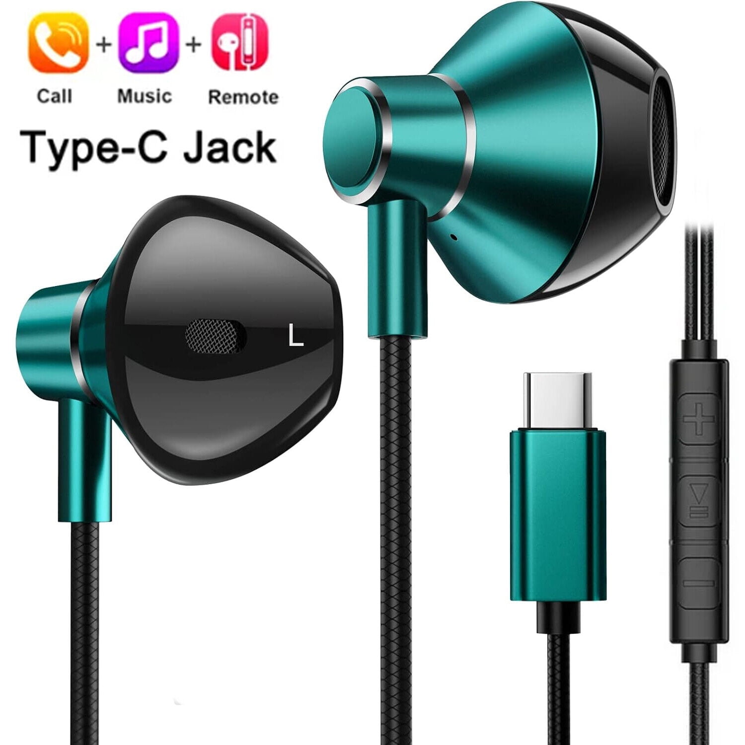 Wired Headphones with Microphone, Noise Cancelling inEar Earphones