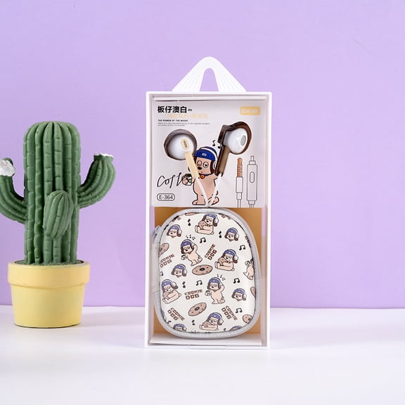 Wired Headset Cartoon Fashion Student