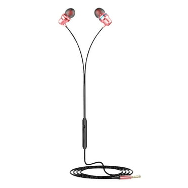 Wired Headset In-ear With Microphone Metal Heavy Bass Fone De Ouvido Com Fio With Volume Control Phone Call Handsfre