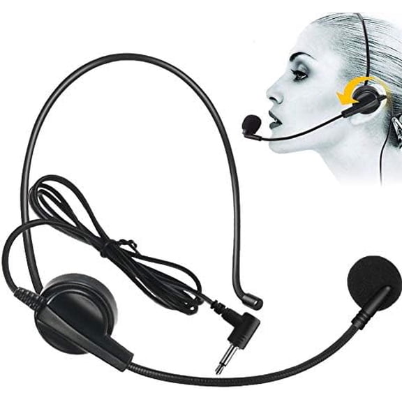 Wired Headset Microphone, XLR Connectivity, 3.5mm Jack, Unidirectional Cardioid Polar Pattern, 270 Flexible Spinning Angle, Suitable for Stage Performance, Tour Guide, Market Promotion$$Music