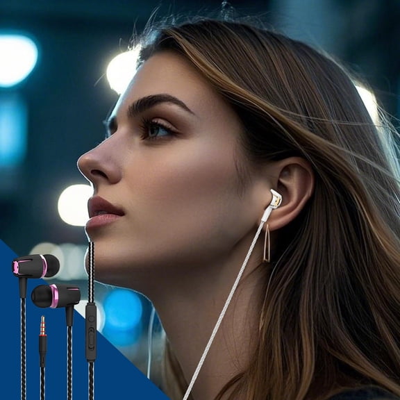 Wired Headset for 35mm Devices Delivering Optimal Audio Experience with Adjustable Sound Control