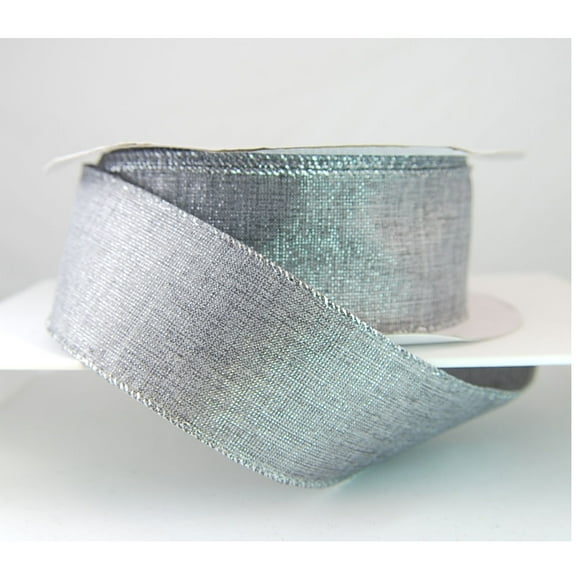 Wired Horton Silver Grey Christmas Ribbon 2 1/2" - 50 Yards