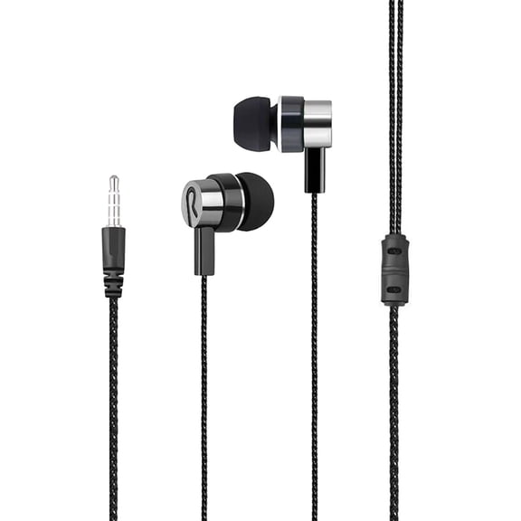 Wired In-Ear Headphones with Microphone Universal 35mm Audio Earbuds for Smartphones Laptops MP3 Players and Portable Gaming Devices