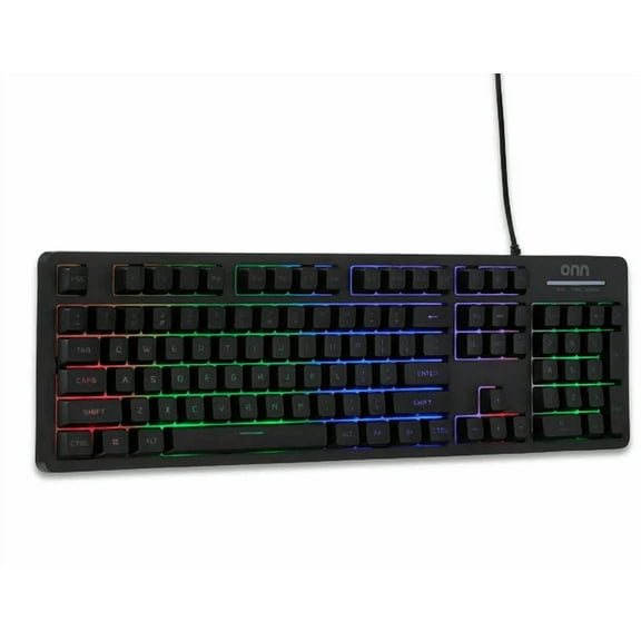 Wired LED Backlit Gaming Keyboard with Macro Programming and 5-Zone Lighting
