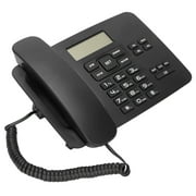 Wired Landline Phone, Redial Function Home Corded Telephone Black Caller ID With Answering Machine For Hotel Black