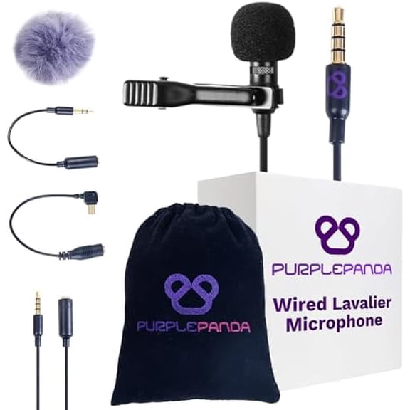 Wired Lavalier Microphone Omnidirectional  Attachable Lapel Mic Compatible with GoPro, DJI, Insta360, Tablet, iPad, DSLR, Camera, Ideal for Social Media Content Creators$$Music
