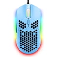 thumbnail image 1 of Wired Lightweight Gaming Mouse,RGB Backlit 6400DPI Computer Mouse,Honeycomb Ultraweave Cable for PC, 1 of 7
