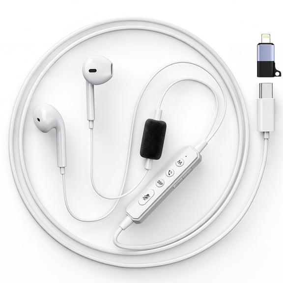 Wired Live Streaming Sound Card Earphones ,Voice Changer Karaoke Headset , USB-C & Lightning Adapters Recording Monitor Headset for Podcast Vocal Recording Online Class Game Voice Chat