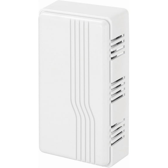 Wired Mechanical Doorbell Chime, White, Plastic, Wired, 2 Tunes, Vertical, Horizontal, 80 dB, Button Not Included