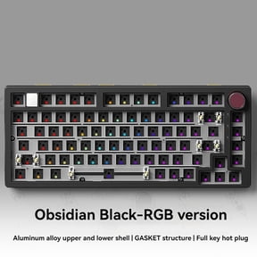 Wired Mechanical Keyboard Kit with Knob RGB Light Gasket Custom Aluminum Hot-Swap Laptop Office Gamer Wired Keyboard A