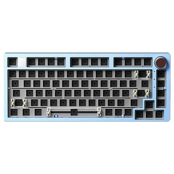Wired Mechanical Keyboard Kit with Knob RGB Light Gasket Custom Aluminum Hot-Swap Laptop Office Gamer Wired Keyboard D