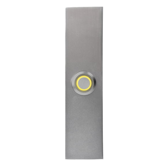 Wired Metal Rectangular Recessed Mount Doorbell Push Button with LED Light, Brushed Nickel Finish